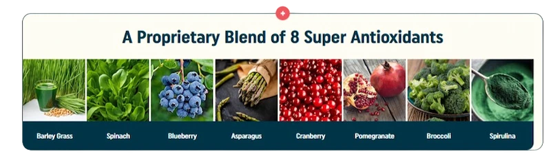 A Proprietary Blend of 8 Super Antioxidants