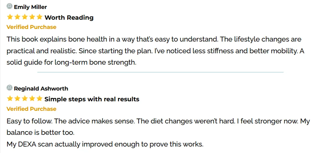 The Bone Density Solution Customer Reviews